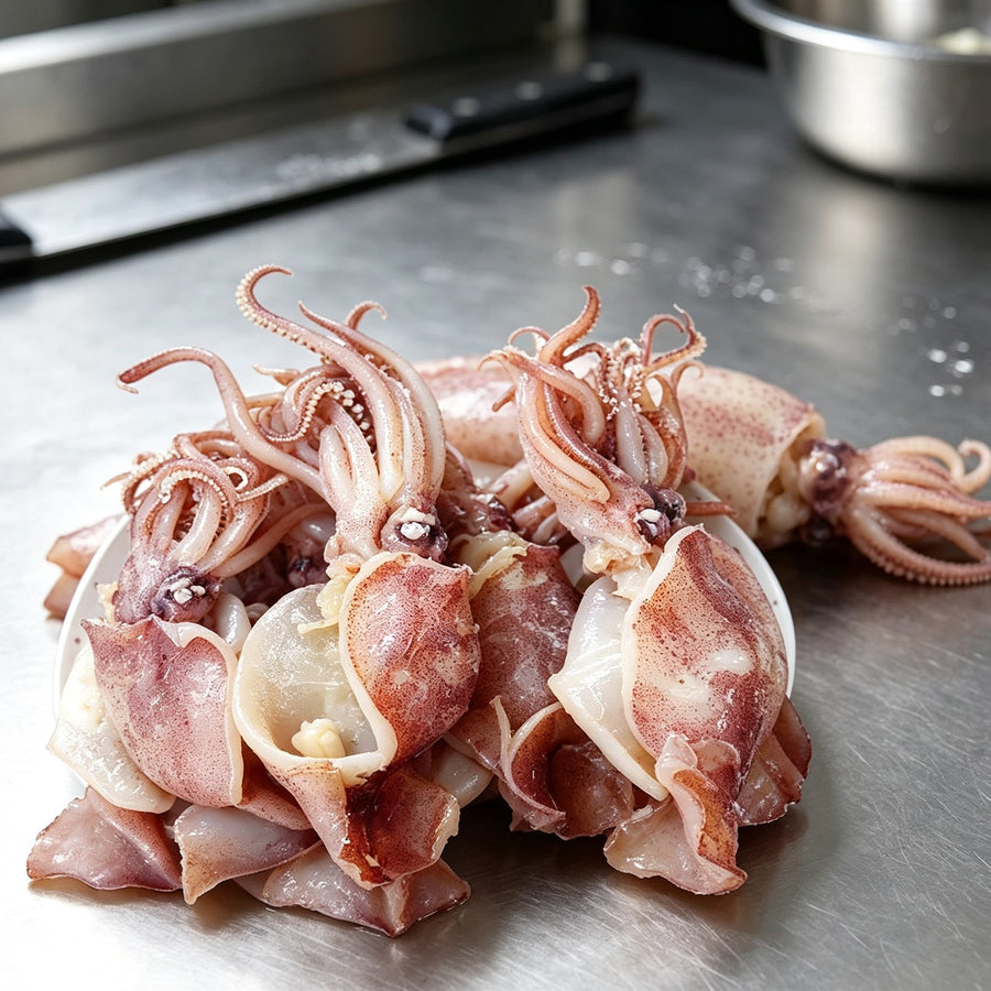 Fresh Whole Baby Squid Cleaned